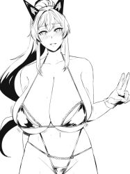 1girl bikini breasts dais729sof gigantic_breasts solo swimsuit