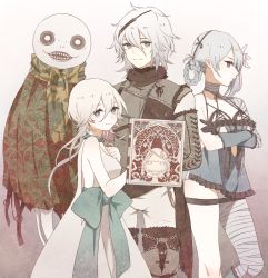 brother_and_sister emil_(nier) highres kaine_(nier) nier nier_(brother) nier_(brother)_(post_timeskip) nier_(series) siblings simple_background tagme yonah