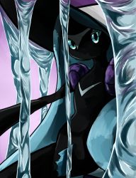 gen_7_pokemon highres legendary_pokemon long_hair looking_at_viewer mikanbisya nintendo no_humans pokemon pokemon_(creature) simple_background solo tapu_fini