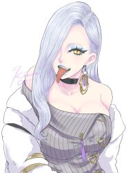breasts fate/grand_order fate_(series) highres large_breasts long_tongue mrs._snake_(fate) sakuramau snake_girl tagme tongue tongue_out