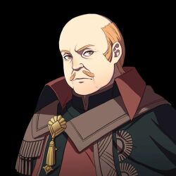 1boy black_background fire_emblem jacket looking_at_viewer ludwing_(fire_emblem) male_focus nintendo orange_eyes orange_hair solo solo_focus