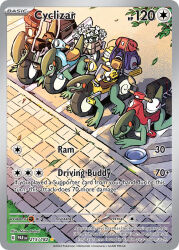 artist_name bag bowl bright_pupils card_(medium) character_name closed_eyes closed_mouth company_name copyright_name copyright_notice cyclizar english_text flower goggles goggles_on_headwear grass handlebar helmet lantern leaf nakai_mina nintendo no_humans official_art open_mouth outdoors parking_lot pet_bowl poke_ball poke_ball_(basic) pokemon pokemon_(creature) pokemon_card pokemon_focus pokemon_tcg sidewalk sleeping smile third-party_source trading_card unworn_goggles unworn_headwear unworn_helmet white_flower white_helmet white_pupils yellow_helmet