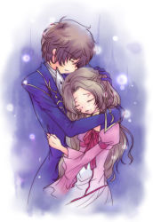 Rule 34 | 00s, bad id, bad pixiv id, brown hair, code geass, closed eyes, holding, kururugi suzaku, muu, nunnally vi britannia, zero (code geass)