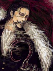 1boy amputee hook male_focus one_piece scar crocodile_(one_piece) solo yellow_eyes
