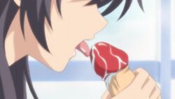 00s 1boy 2009 3girls animated anime_screenshot black_hair brown_hair cooperative_fellatio fellatio glasses hetero inseki loli long_hair lying mother_and_daughter mother_and_son multiple_girls on_back on_bed oral ponytail soukan_yuugi_2 souma_natsuki souma_yuuna sound tagme teamwork_(sexual) video