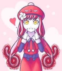 Rule 34 | bat wings, ebola-chan, flower, highres, nurse, pink hair, tagme, wings