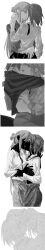 Rule 34 | 2girls, absurdres, arms around neck, braid, chinese commentary, closed mouth, clothes lift, collared shirt, commentary request, commission, french kiss, grabbing another&#039;s breast, greyscale, groping, half up braid, hand on another&#039;s neck, hand on another&#039;s waist, highres, holding another&#039;s wrist, kiss, kissing cheek, lanserongjie, long image, looking at another, medium hair, miyagi shiori, monochrome, multiple girls, necktie, parted lips, school uniform, second-party source, sendai hazuki, shirt, shirt lift, shuuniichido classmate wo kau hanashi, sitting, sitting on lap, sitting on person, tall image, tongue, tongue out, yuri