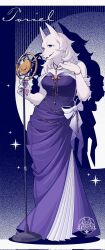 1girl breasts fangs furry furry_female goat goat_girl goat_horns highres horns reignbeaux13 skin_fangs smile snout solo toriel undertale white_fur
