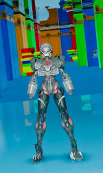 Rule 34 | 1girl, andromon, digimon, digimon (creature), female focus, genderswap, genderswap (mtf), highres, solo