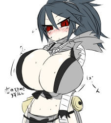 1girl black_hair breasts disgaea female_focus huge_breasts kunoichi_(disgaea) ninja solo tagme vaba