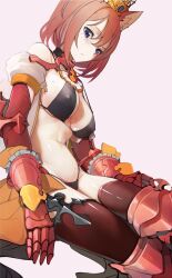 1girl animal_ears bikini covered_erect_nipples crown expressionless micro_bikini navel pupps swimsuit tagme