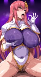 Rule 34 | 1girl, breasts, gundam, gundam seed, gundam seed destiny, huge breasts, long hair, meer campbell, nirowata, sex