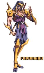armor choujin_gakuen_gowcaizer fudomaru gold_armor katana ninja oobari_masami sword tan technos weapon