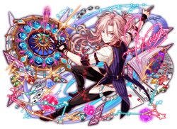 1boy ace_(playing_card) ace_of_hearts anime_coloring aquarius_(symbol) aries_(symbol) arm_belt artist_request belt belt_buckle black_belt black_footwear black_gloves black_pants black_sleeve_cuffs book bracelet buckle cancer_(symbol) capricorn_(symbol) card cardano_(crash_fever) checkered_clothes checkered_pants checkered_ribbon closed_mouth coattails collar collared_shirt constellation_print crash_fever diamond_(shape) dice dress_shirt earrings eyelashes feather_earrings feathers fingerless_gloves four_of_spades full_body game_cg gemini_(symbol) gloves gold_buckle hair_intakes heart heart_print jewelry joker_(playing_card) king_(playing_card) leo_(symbol) libra_(symbol) light_brown_hair light_particles long_hair looking_at_viewer looking_to_the_side narrowed_eyes necklace nose number_print numbered official_art outline pages pants parted_bangs parted_lips pisces_(symbol) playing_card poker_chip ponytail print_sleeve_cuffs purple_eyes red_outline sagittarius_(symbol) scorpio_(symbol) shirt shoe_belt single_earring single_fingerless_glove sleeve_cuffs three-quarter_sleeves smile solo sparkle square square_print star_(symbol) tachi-e taurus_(symbol) ten_of_spades third-party_source transparent_background two-tone_collar two_of_diamonds vest virgo_(symbol) waistcoat wavy_hair white_collar white_sleeves white_undershirt zodiac zodiac_wheel