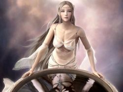1girl 3d blonde_hair elf female_focus game game_cg long_hair pointy_ears see-through_clothes shaiya solo tagme