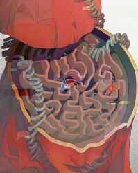 Rule 34 | 2boys, absurdres, antique phone, brain, commentary, diavolo, highres, jojo no kimyou na bouken, long hair, maze, multiple boys, phone, pink hair, ponytail, rotary phone, sang (3soun), symbol-only commentary, trish una, vento aureo, vinegar doppio