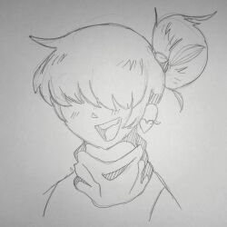 1girl 1shermieaday female_focus hair_bun long_hair open_mouth shermie_(kof) smile the_king_of_fighters turtleneck