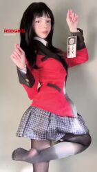 1girl animated ass cosplay kakegurui mia_bunny miamiaxof panties pussy real_life school_uniform skirt tagme underwear video yumeko_jabami