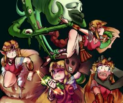 1girl black_background blonde_hair blush clenched_teeth defeat earrings hand_on_another&#039;s_face hand_on_another&#039;s_head jewelry like_like long_hair monster namenloose necklace nintendo oral pointy_ears princess princess_zelda rape redead sandals sex sweat tears teeth tentacle_sex tentacles the_legend_of_zelda the_legend_of_zelda:_a_link_between_worlds tiara triforce vaginal vore wince zombie