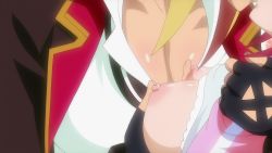 2girls animated animated_gif arms_(studio) blonde_hair blush bouncing_breasts breasts closed_eyes highres huge_breasts kaneko_hiraku kiss medium_breasts multiple_girls nipples red_hair self_exposure shikishima_mirei surprised tokonome_mamori valkyrie_drive valkyrie_drive_-mermaid- yellow_eyes yuri