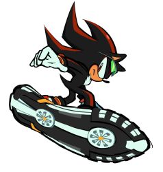 1boy animal_ears animal_nose closed_mouth commentary_request eyewear_on_head full_body furry furry_male gloves green-tinted_eyewear highres hoverboard korean_commentary male_focus red_eyes rodka_sth shadow_the_hedgehog shadow_the_hedgehog_(riders) simple_background solo sonic_(series) sonic_riders sonic_riders_(series) sunglasses tail tinted_eyewear white_background white_gloves