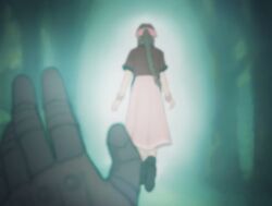 1boy 1girl aerith_gainsborough ameiro0814 armored_gloves bangle boots bracelet braid braided_ponytail brown_hair cloud_strife cropped_jacket dress final_fantasy final_fantasy_vii final_fantasy_vii_rebirth final_fantasy_vii_remake forest hair_ribbon jacket jewelry long_dress long_hair nature outstretched_hand pink_dress pink_ribbon red_jacket ribbon short_sleeves single_braid