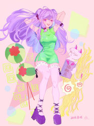 chinese_clothes double_bun hair_bun highres long_hair purple_hair ranma_1/2 shampoo_(cat) shampoo_(ranma_1/2) sidelocks wedge_heels
