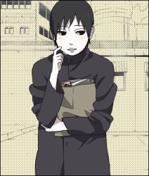 black_eyes black_hair blush kamoi_hayato naruto_(series) naruto_shippuuden sai