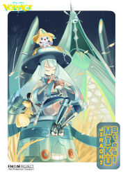 absurdres blawn_z bronzong celesteela gen_3_pokemon gen_4_pokemon gen_7_pokemon hatsune_miku highres jirachi legendary_pokemon mawile mythical_pokemon nintendo pokemon pokemon_(creature) project_voltage steel_miku_(project_voltage) twintails ultra_beast vocaloid