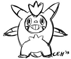 animated animated_gif gen_6_pokemon grin lowres nintendo no_humans pokemon pokemon_(creature) quilladin smile sprite37