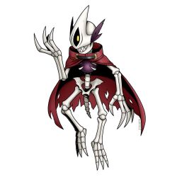 Rule 34 | cape, digimon, digimon (creature), digimon frontier, duskmon, highres, oridigi, original, red cape, sabedile, skeleton, thesabedile, torn cape, torn clothes, undead
