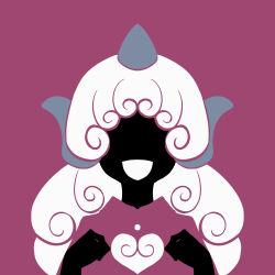 Rule 34 | 1girl, animal ears, collared shirt, commentary request, curly hair, facing viewer, hands up, heart, heart print, highres, horns, komainu ears, komainu girl, komano aunn, limited palette, maskin mei, minimalism, open mouth, red background, red shirt, shirt, simple background, smile, solo, touhou, upper body, white hair