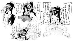 1boy 1girl absurdres anal_fingering anger_vein angry anus asahina_yoshitoshi ass bare_shoulders barefoot bikini blue_archive blush breasts closed_mouth commentary_request disembodied_hand feet fingering from_behind gaping grabbing_another&#039;s_breast greyscale groping hair_between_eyes heart heart-shaped_pupils hetero highres jacket kei_(blue_archive) legs long_hair looking_at_viewer looking_back monochrome multiple_views navel nipples off_shoulder open_clothes open_jacket open_mouth pussy small_breasts solo_focus speech_bubble standing swimsuit symbol-shaped_pupils top-down_bottom-up translation_request uncensored untied_bikini very_long_hair visor_cap wading wet