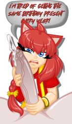 Rule 34 | 2girls, ahoge, animal ear fluff, animal ears, black background, blue eyes, bow, bracelet, braid, cat ears, cat girl, cat tail, cum, ejaculation, english text, erection, foreskin, futa with female, futanari, hair between eyes, hair bow, hair ornament, handjob, highres, holding, jewelry, large penis, looking at viewer, medium hair, multiple girls, nude, open mouth, original, penis, petite, pov, red hair, ribbon, rock candy, shiny skin, shirt, short sleeves, simple background, single braid, sofi &quot;zoo&quot; wong (rock candy), solo focus, speech bubble, tail, teeth, testicles, thick eyelashes, tongue, uncensored, upper body, vector art, veins, veiny penis