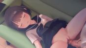 1boy 1girl 3d animated blunt_bangs blush censored closed_eyes clothes_lift couch custom_udon grinding hetero loli looping_animation lying molestation mosaic_censoring no_panties on_couch original penis penis_on_pussy pleated_skirt pussy rape sailor_collar school_uniform skirt skirt_lift sleep_molestation sleeping solo_focus video