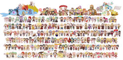 6+boys 6+girls absurdres alcohol alexei_dinoia anger_vein armor asch_(tales) baguette beard beer bell black_hair blonde_hair blood blue_eyes blue_hair blue_skin boned_meat book bow braid bread breasts brown_eyes brown_hair cake cake_slice candy cane card cat character_age character_request cleavage club_(shape) colored_skin commentary_request copyright_request crossed_arms diamond_(shape) dog dual_wielding earrings estellise_sidos_heurassein everyone eyepatch facial_hair fins flag flower food fork freckles glasses goggles goggles_on_head green_eyes green_hair grey_eyes grey_hair hair_flower hair_ornament hair_ribbon hair_tubes hand_mirror hat hat_flower head_fins headphones heart heterochromia highres hilda_rhambling holding holding_book holding_flag holding_food holding_fork holding_mirror holding_sword holding_weapon holding_whisk horns jewelry kuruwatobari lithia_spodumene meat militsa_(tales) mirror money_bag multiple_boys multiple_girls mustache navel neck_bell one_eye_closed open_mouth orange_hair pink_flower pink_hair pirate_hat playing_card pointy_ears popsicle purple_eyes purple_hair red_bow red_eyes red_flower red_hair ribbon scar scar_across_eye scar_on_face smile sword tales_of_(series) tales_of_eternia tales_of_hearts tales_of_rebirth tales_of_the_abyss tales_of_vesperia tohma_(tales) tomato tongue tongue_out top_hat translation_request twin_braids undine_(tales) walto_(tales) weapon whisk white_hair yuri_lowell