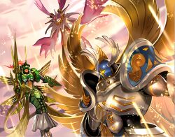 Rule 34 | angel, angel boy, angel girl, armor, cherubimon, cherubimon (virtue), digimon, digimon (creature), digimon frontier, full armor, holy ring, lance, ofanimon, official art, polearm, seraphimon, three archangels, weapon, wings