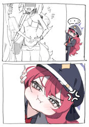 +++ ... 3girls :i absurdres anger_vein bag bikini black_coat black_hat blue_archive blush cetci coat dragon_girl dragon_tail fluffy_hair grey_eyes halo hand_on_own_hip hat highres iroha_(blue_archive) long_hair long_sleeves looking_at_another multiple_girls navel necktie open_clothes open_coat open_mouth partially_colored peaked_cap peeking_out pink_nails pout purple_halo red_hair red_necktie renge_(blue_archive) renge_(swimsuit)_(blue_archive) see-through_clothes see-through_shirt shirt short_shorts short_sleeves shorts slit_pupils smile spoken_ellipsis swimsuit tail tearing_up v-shaped_eyebrows yukari_(blue_archive) yukari_(swimsuit)_(blue_archive)