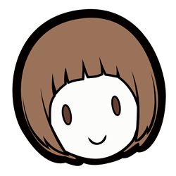 10s animated animated_gif bob_cut chibi head kill_la_kill lowres mankanshoku_mako smile |_|