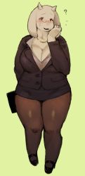 1girl furry glasses goat rikose teacher toriel undertale