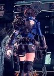 1girl 3d akira_howard_(female) animated ass astral_chain belt bike_shorts black_hair boots from_behind legs nintendo platinumgames short_shorts shorts solo_focus tagme thighhighs thighs video walking