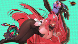 animal_ears black_leotard dungeon_and_fighter highres leotard official_art official_wallpaper playboy_bunny rabbit_ears