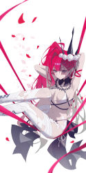 1girl absurdres baobhan_sith_(fate) baobhan_sith_(swimsuit_pretender)_(third_ascension)_(fate) bare_shoulders bikini blush breasts cleavage crown fate/grand_order fate_(series) grey_eyes highres large_breasts long_hair looking_at_viewer navel pointy_ears side_ponytail solo sukaliya swimsuit veil white_bikini