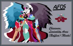 Rule 34 | absurdres, chaosmon, corruption, digimon, digimon (creature), fusion, highres, mastemon, oridigi, original, rafflesimon, solo, wings