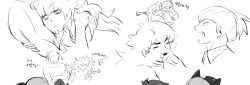 Rule 34 | bad id, bad twitter id, facial hair, headband, korean text, leon (pokemon), long hair, male focus, mongz, nintendo, pokemon, pokemon swsh, raihan (pokemon), sketch, sleeping, sleeping on person, surprised, topless male, yawning