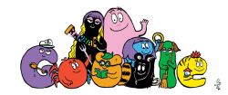 animal_ears asymmetrical_wings barbapapa bishamonten&#039;s_pagoda broom fork futatsuiwa_mamizou glasses google hair_ornament hat hijiri_byakuren hishaku hood houjuu_nue kasodani_kyouko kumoi_ichirin leaf leaf_on_head minato_hitori mouse_ears mouse_tail murasa_minamitsu nazrin parody raccoon_ears raccoon_tail sailor_hat tail toramaru_shou touhou unzan wings