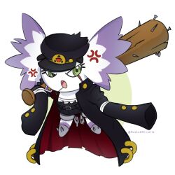 Rule 34 | banchou, belt, coat, culumon, delinquent, digimon, digimon (creature), green eyes, highres, oridigi, raikodrose