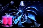1girl 3d animated blue_eyes breasts brown_hair castlevania_(series) cleavage door female_focus hairband large_breasts long_hair magic miniskirt orange_hair pachislot_akumajou_dracula pleated_skirt robe skirt solo sound sypha_belnades twintails video video