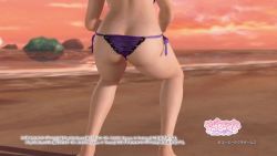 1girl 3d animated animated_gif ass ass_shake ayane_(doa) back beach bikini butt_crack dead_or_alive dead_or_alive_xtreme dead_or_alive_xtreme_3_fortune female_focus hip_focus jiggle legs ocean outdoors solo spanked spanking swimsuit thighs