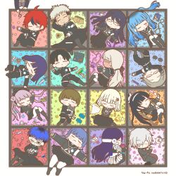 Rule 34 | 6+boys, 6+girls, :3, amemiya darumi, aotsuki eito, armband, bag, black hair, black skirt, black socks, blonde hair, blue hair, chibi, closed eyes, commentary request, eva (hundred line), everyone, eyepatch, flower, ginzaki shouma, glasses, grey hair, hair over one eye, hitachi magic wand, jacket, kashimiya karua, kawana tsubasa, kneehighs, last defense academy school uniform, long hair, lying, magadori kyoshika, magazine (object), maruko gaku, mojiro moko, mole, mole under mouth, multicolored hair, multiple boys, multiple girls, nigou (hundred line), noose, nyakumogura, omokage yugamu, on back, on side, oosuzuki kurara, pink hair, purple hair, red hair, rope, school uniform, sex toy, shion (hundred line), shizuhara hiruko, sirei (hundred line), skirt, sleeping, socks, streaked hair, sumino takumi, the hundred line -last defense academy-, tsukumo ima, tsukumo kako, vibrator, white armband, yakushiji takemaru